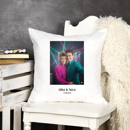 80s Portrait - Personalisierbares Kissen