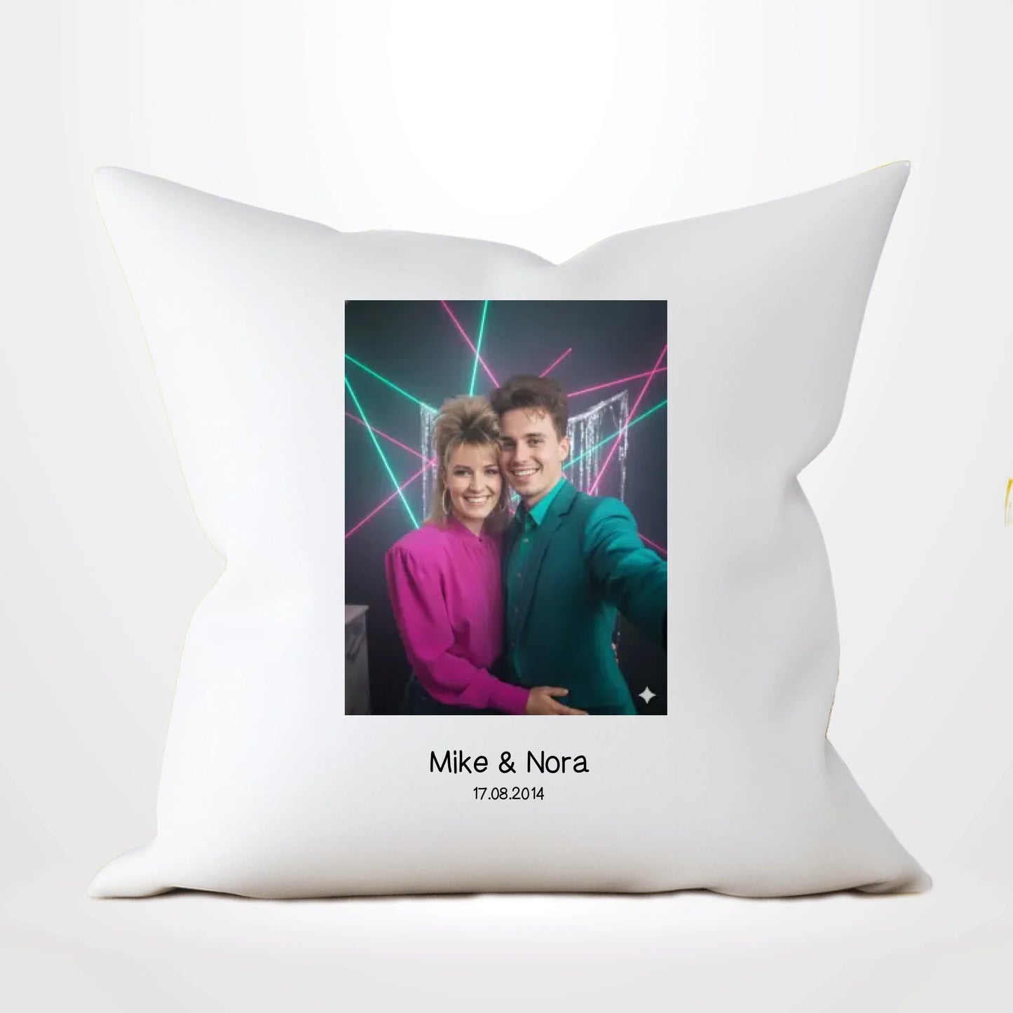 80s Portrait - Personalisierbares Kissen