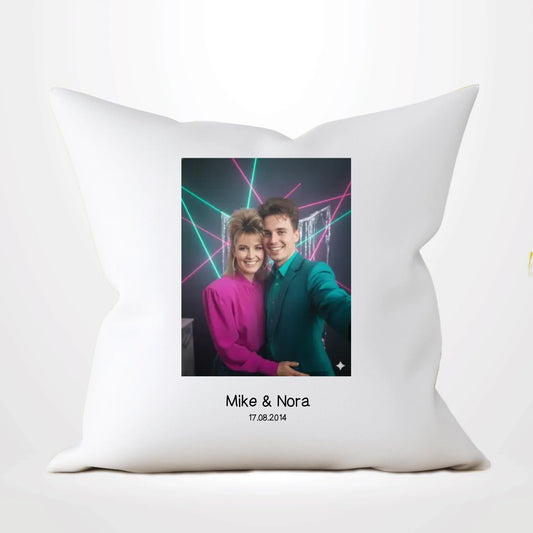 80s Portrait - Personalisierbares Kissen