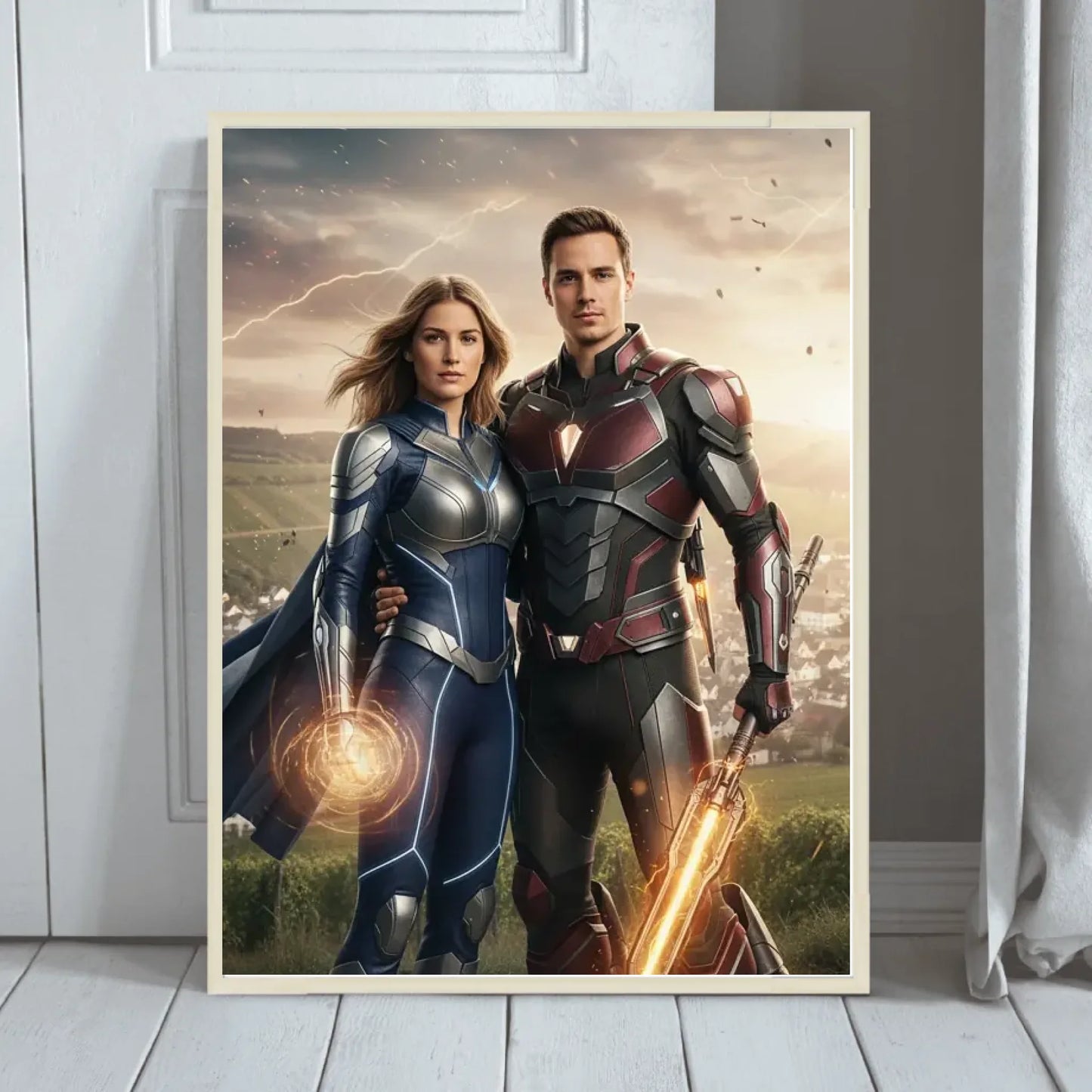 Gerahmtes Song Lyrics Poster mit personalisierten Namen und Liedtext