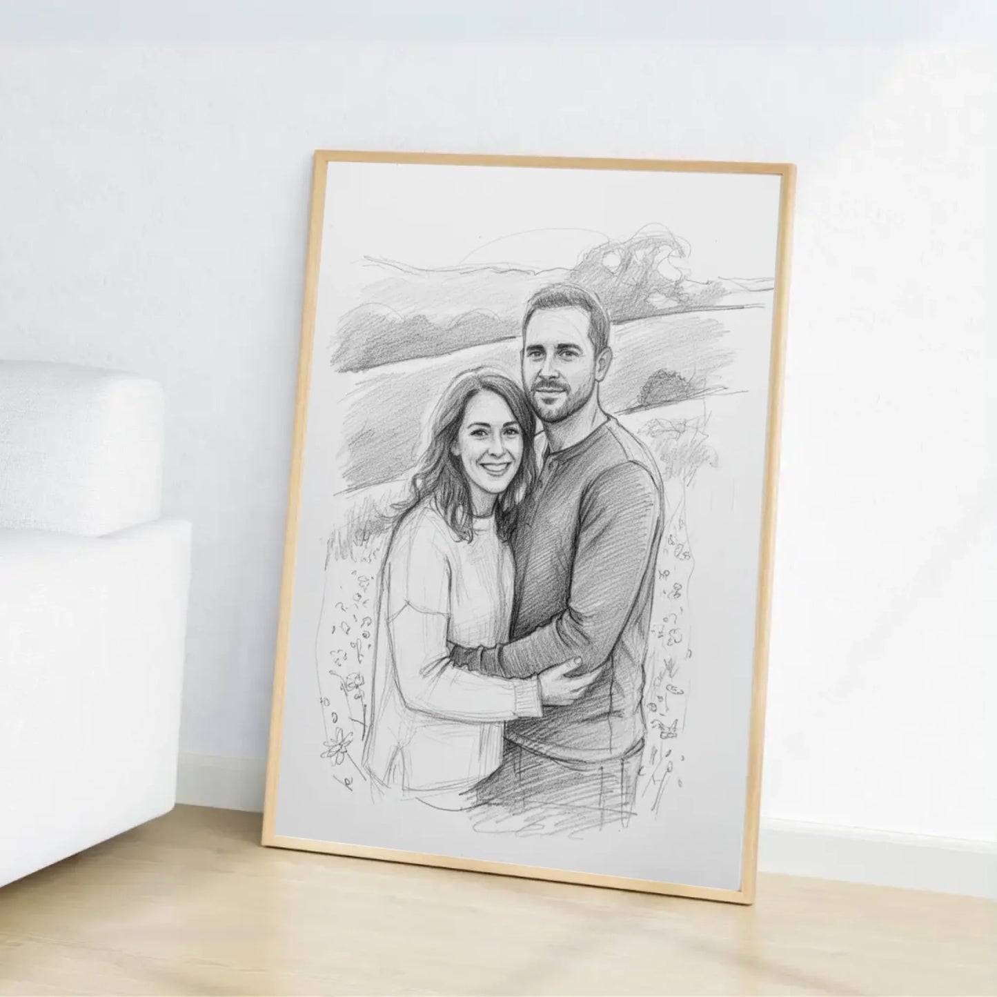 Bleistiftzeichnung Portrait - Personalisierbares Poster