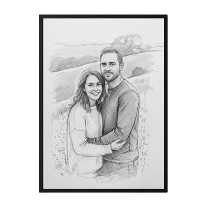 Personalisiertes Song Lyrics Poster mit Namen und schwarzem Hintergrund