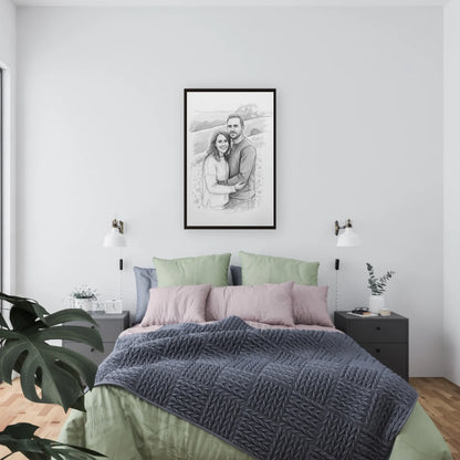 Bleistiftzeichnung Portrait - Personalisierbares Poster