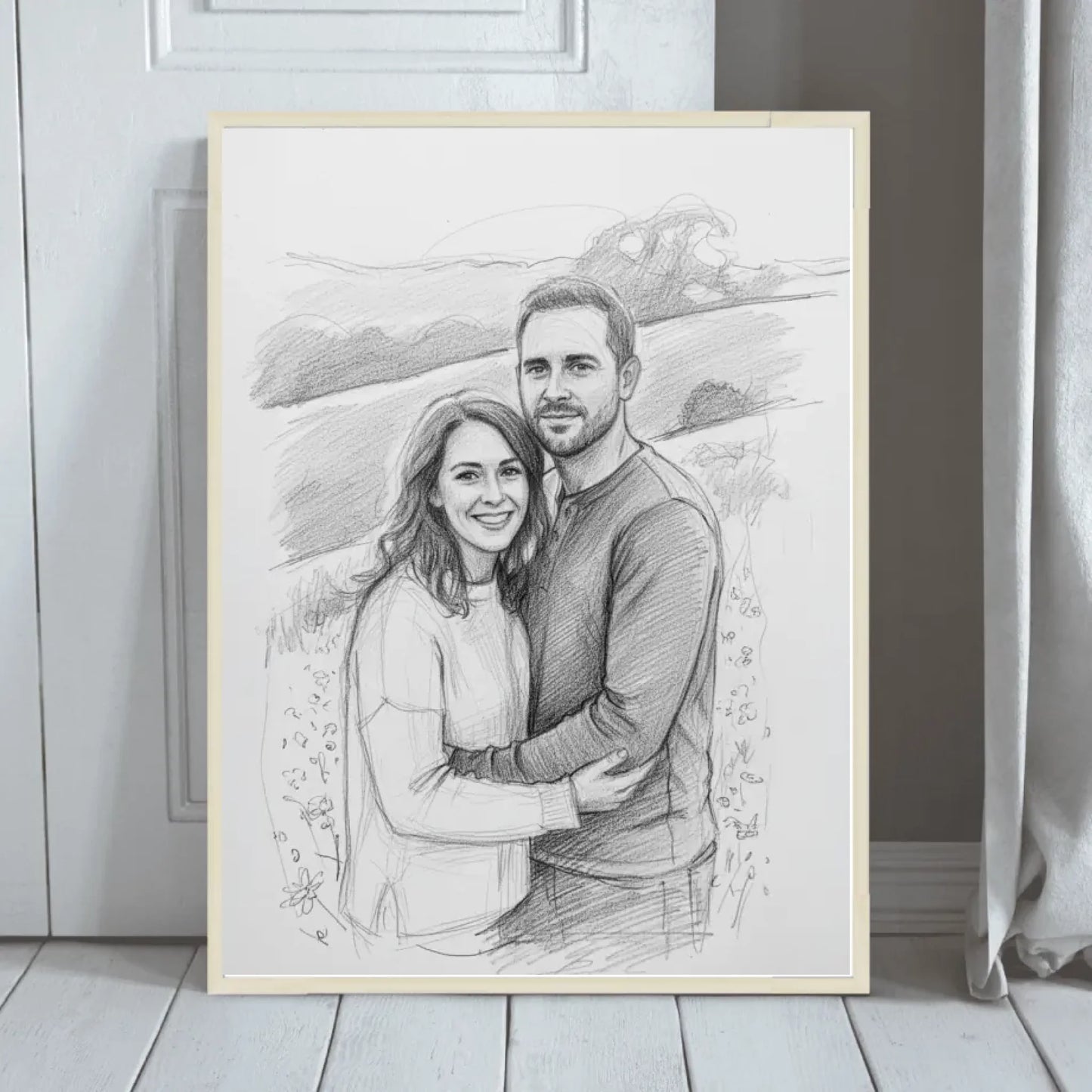 Gerahmtes Song Lyrics Poster mit personalisierten Namen und Liedtext