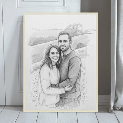 Gerahmtes Song Lyrics Poster mit personalisierten Namen und Liedtext