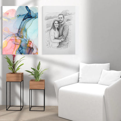 Bleistiftzeichnung Portrait - Personalisierbares Poster