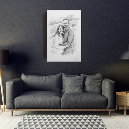 Bleistiftzeichnung Portrait - Personalisierbares Poster