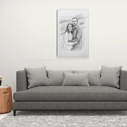 Bleistiftzeichnung Portrait - Personalisierbares Poster