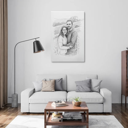 Bleistiftzeichnung Portrait - Personalisierbares Poster