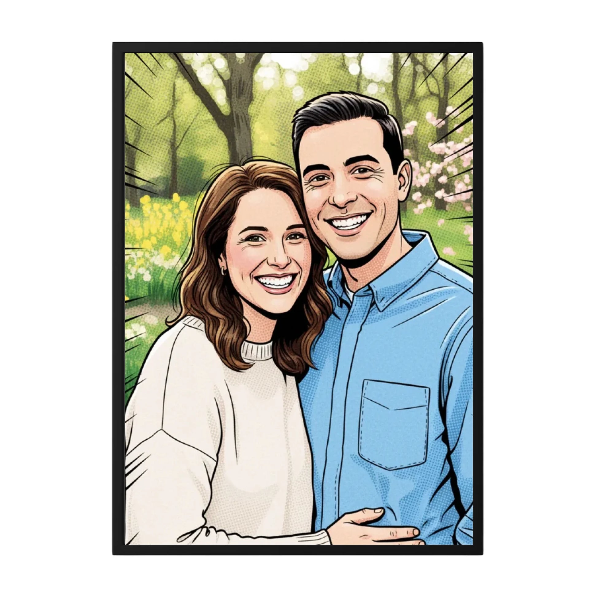 Personalisiertes Song Lyrics Poster mit Namen und schwarzem Hintergrund