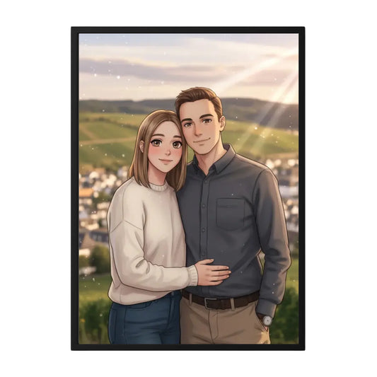 Personalisiertes Song Lyrics Poster mit Namen und schwarzem Hintergrund