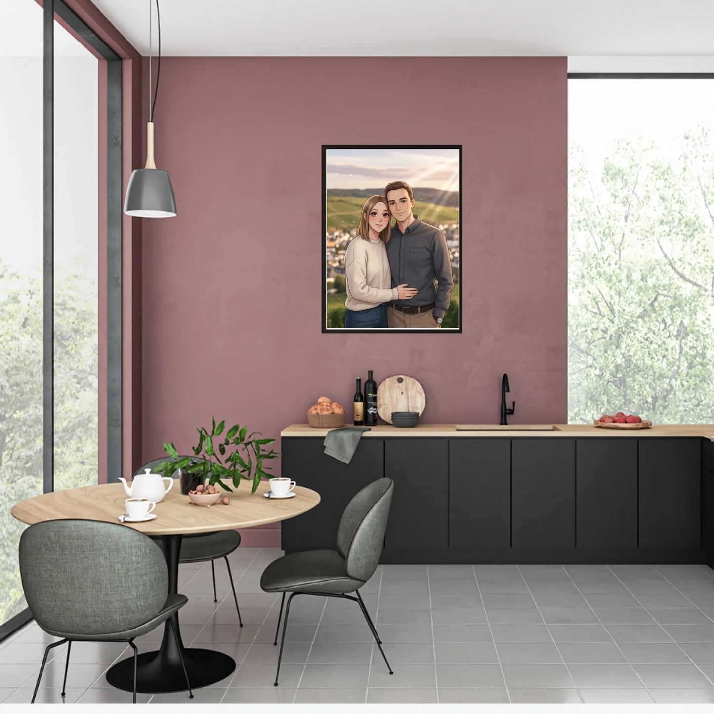 Anime AI Bild - Personalisierbares Poster