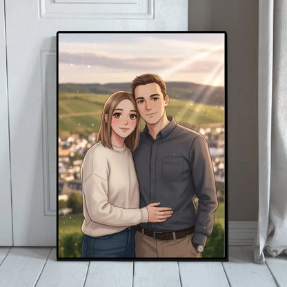 Anime AI Bild - Personalisierbares Poster