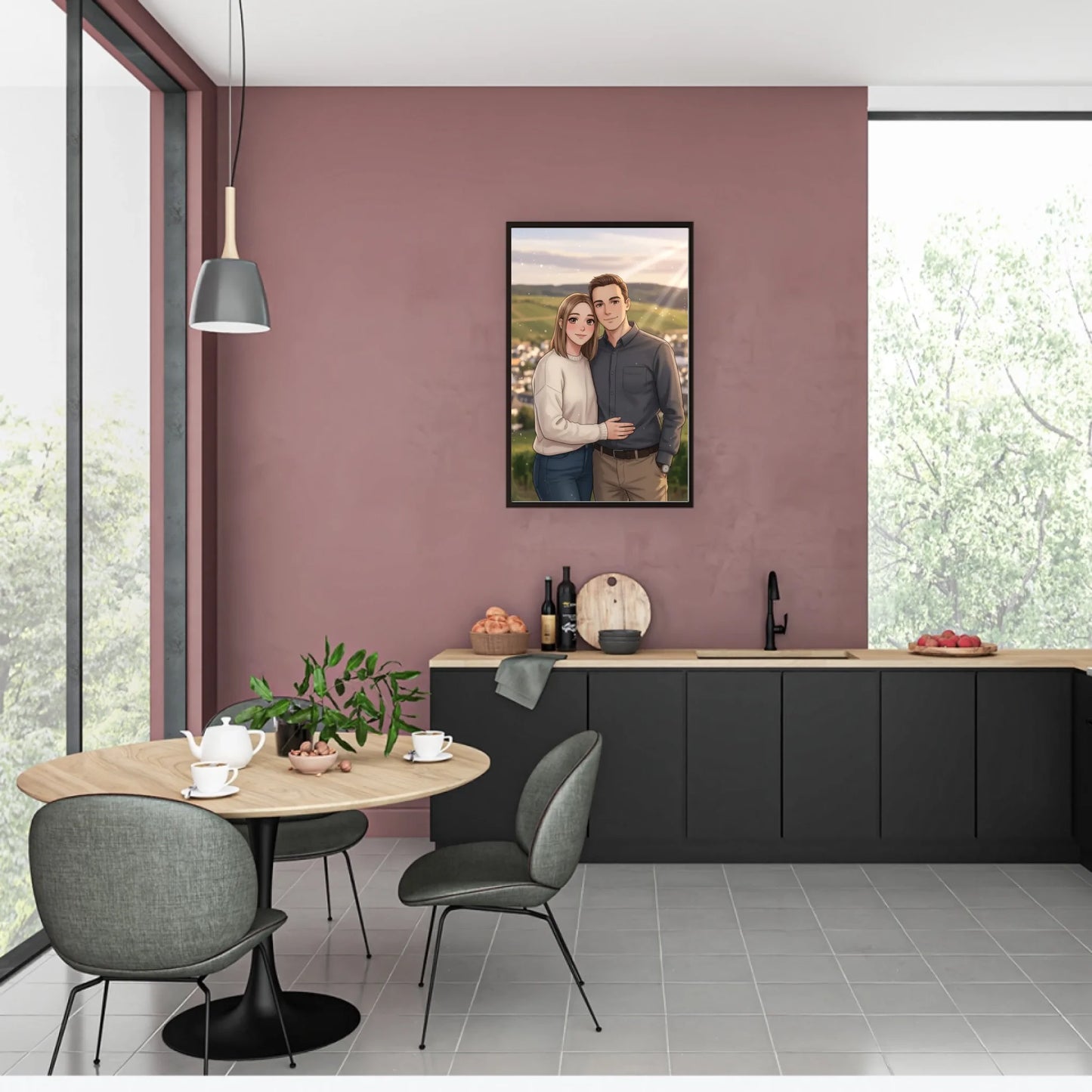 Anime AI Bild - Personalisierbares Poster