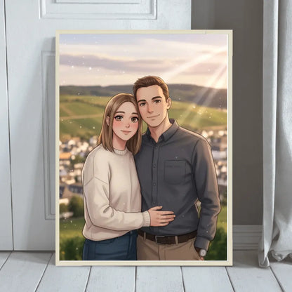 Gerahmtes Song Lyrics Poster mit personalisierten Namen und Liedtext